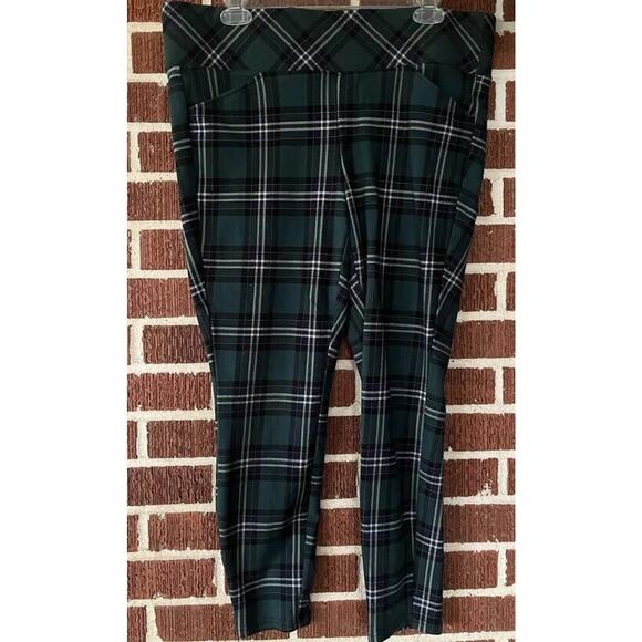 Torrid Green Plaid Pixie Knit Pants Size 1X - Picture 1 of 3